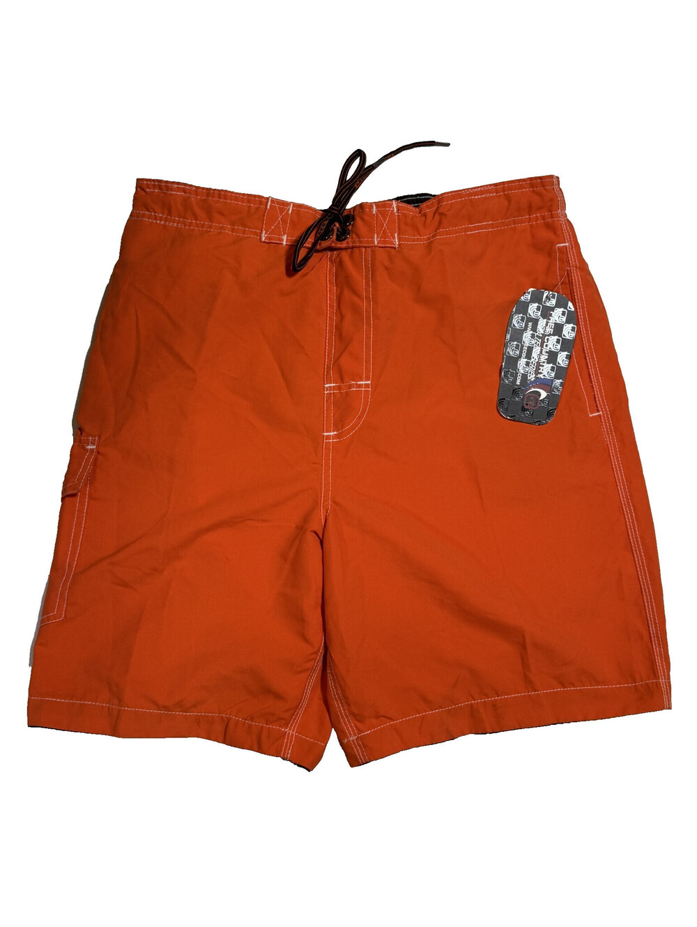 Free Country Aqua Tech Swim Shorts Trunks Orange Mens Medium  NWT